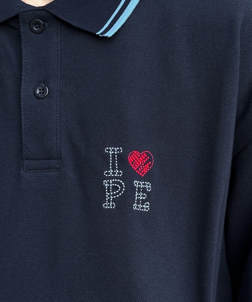 Perushu（ペルーシュ）の「DRAWCODE I LOVE ポロシャツ（ポロシャツ・メンズ・ネイビー/バーガンディー/ライトベージュ・MEDIUM/LARGE）」の15枚目の写真