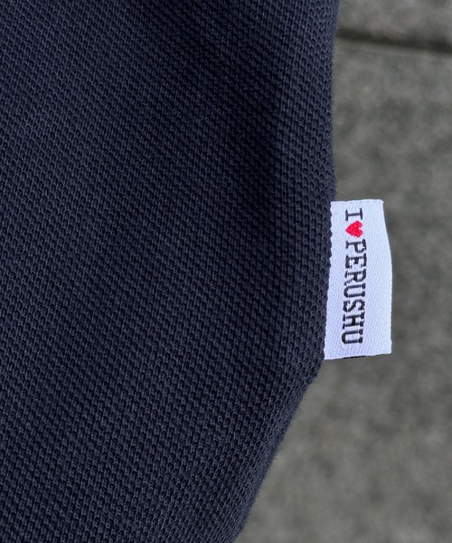 Perushu（ペルーシュ）の「DRAWCODE I LOVE ポロシャツ（ポロシャツ・メンズ・ネイビー/バーガンディー/ライトベージュ・MEDIUM/LARGE）」の16枚目の写真