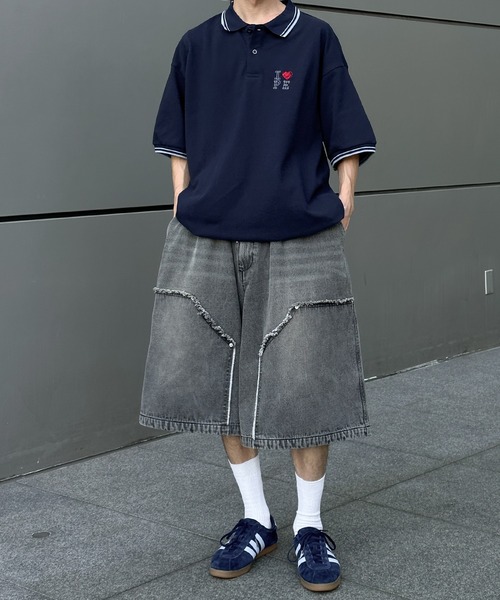 Perushu（ペルーシュ）の「DRAWCODE I LOVE ポロシャツ（ポロシャツ・メンズ・ネイビー/バーガンディー/ライトベージュ・MEDIUM/LARGE）」の10枚目の写真