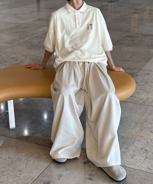 Perushu（ペルーシュ）の「DRAWCODE I LOVE ポロシャツ（ポロシャツ・メンズ・ネイビー/バーガンディー/ライトベージュ・MEDIUM/LARGE）」の22枚目の写真