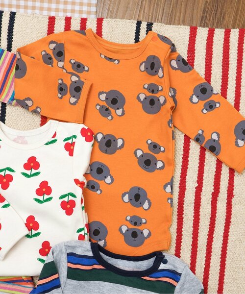 BREEZE（ブリーズ）の「総柄ボディオール マイファーストブリーズ（ロンパース・キッズ・その他2/その他3/オレンジ・70/80）」の2枚目の写真