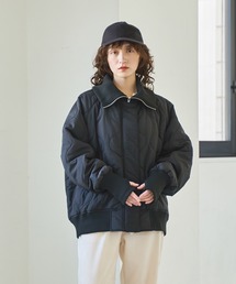 「KHA:KI/カーキ」ミルキルトジップアップジャケット