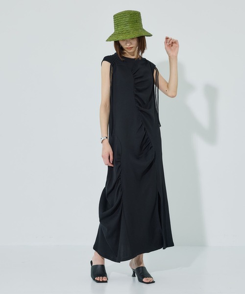 PUBLIC TOKYO（パブリックトウキョウ）の「【PUBLIC TOKYO/パブリックトウキョウ】ラフィアサマーバケットハット（ハット・レディース・グリーン/ブラウン・FREE）」の4枚目の写真