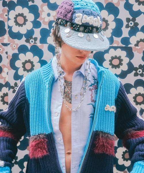 amok(アモク)の「HAND-PAINT SHIRT(シャツ/ブラウス・メンズ・ホワイト/ブルー・S/M/L)」の1枚目の写真