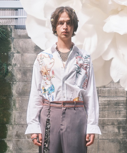 amok(アモク)の「HAND-PAINT SHIRT(シャツ/ブラウス・メンズ・ホワイト/ブルー・S/M/L)」の20枚目の写真