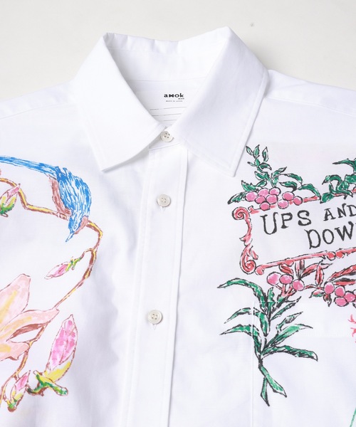 amok(アモク)の「HAND-PAINT SHIRT(シャツ/ブラウス・メンズ・ホワイト/ブルー・S/M/L)」の13枚目の写真