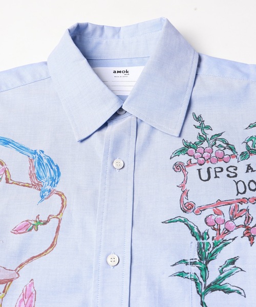 amok(アモク)の「HAND-PAINT SHIRT(シャツ/ブラウス・メンズ・ホワイト/ブルー・S/M/L)」の7枚目の写真