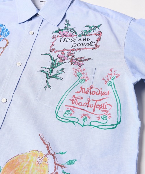 amok(アモク)の「HAND-PAINT SHIRT(シャツ/ブラウス・メンズ・ホワイト/ブルー・S/M/L)」の6枚目の写真