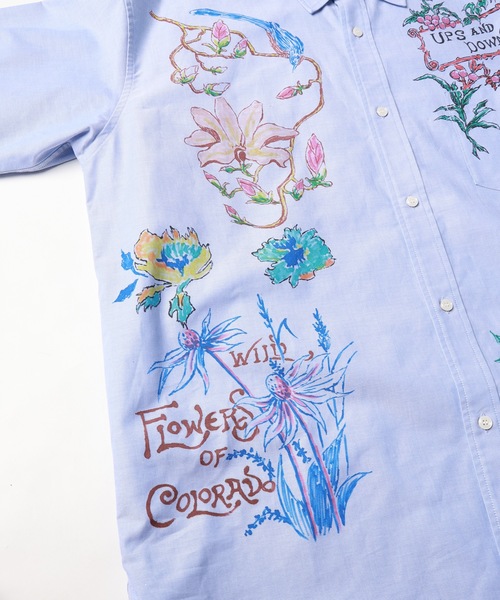 amok(アモク)の「HAND-PAINT SHIRT(シャツ/ブラウス・メンズ・ホワイト/ブルー・S/M/L)」の5枚目の写真