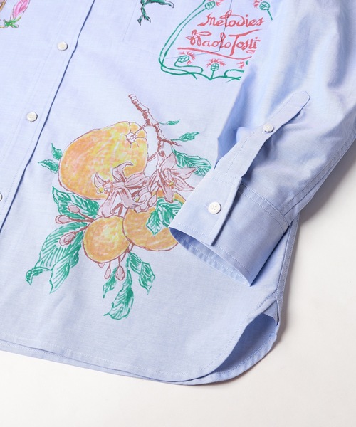 amok(アモク)の「HAND-PAINT SHIRT(シャツ/ブラウス・メンズ・ホワイト/ブルー・S/M/L)」の4枚目の写真