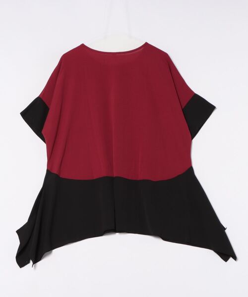 tシャツ 無地 アシンメトリー ラウンドネック 半袖Tシャツ 変形カットソー バイカラー レディース 無地 アシンメトリー ラウンドネック 半袖Tシャツ 変形