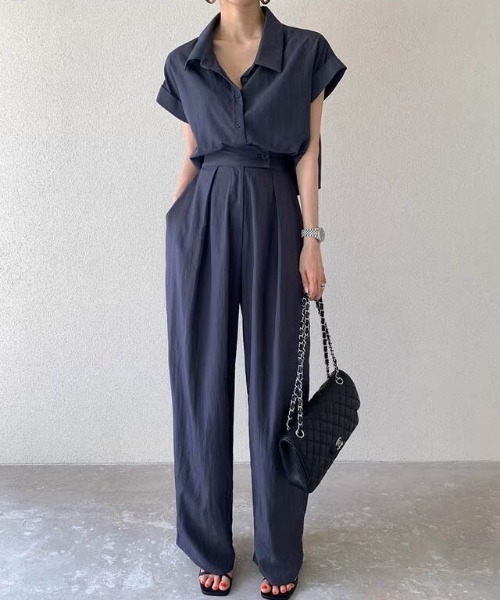 セール】シャツ＆タックパンツ セットアップ（セットアップ
