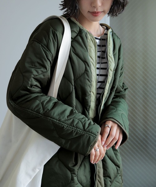 HUG.U(ハグユー)の「ライナー付3wayモッズコート(モッズコート・レディース・ブラック/カーキオリーブ・FREE)」の18枚目の写真