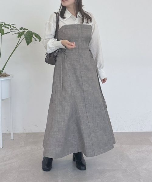 ドッキングレースアップワンピ 148919（ワンピース）｜mysty woman