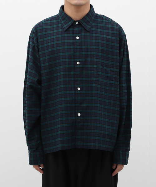 JOURNAL STANDARD（ジャーナルスタンダード）の「オックスフォード チェック ボックスシャツ（シャツ/ブラウス・メンズ・ネイビー/ブラック系その他/チョコ・MEDIUM/LARGE）」の3枚目の写真