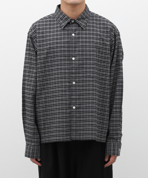 JOURNAL STANDARD（ジャーナルスタンダード）の「オックスフォード チェック ボックスシャツ（シャツ/ブラウス・メンズ・ネイビー/ブラック系その他/チョコ・MEDIUM/LARGE）」の5枚目の写真