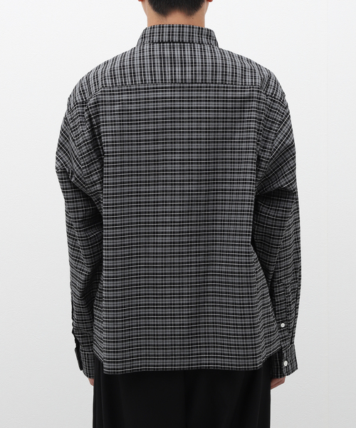 JOURNAL STANDARD（ジャーナルスタンダード）の「オックスフォード チェック ボックスシャツ（シャツ/ブラウス・メンズ・ネイビー/ブラック系その他/チョコ・MEDIUM/LARGE）」の7枚目の写真