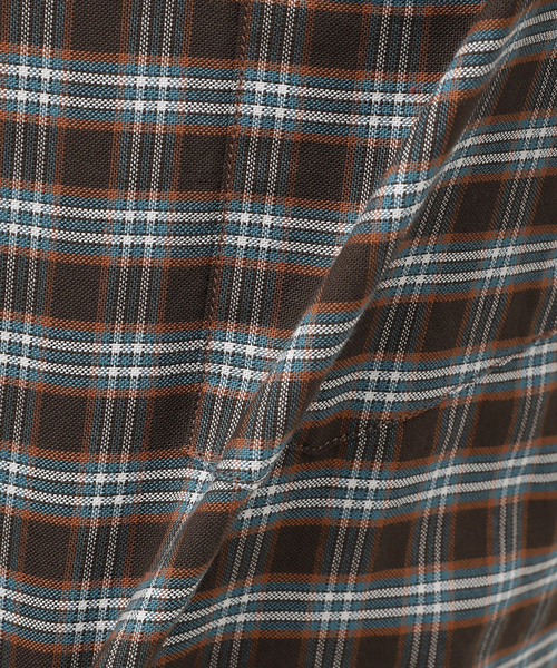 JOURNAL STANDARD（ジャーナルスタンダード）の「オックスフォード チェック ボックスシャツ（シャツ/ブラウス・メンズ・ネイビー/ブラック系その他/チョコ・MEDIUM/LARGE）」の17枚目の写真