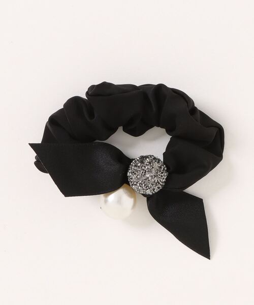 Mayree（メイリー）の「【resonance】パール モチーフ リボンシュシュ（シュシュ・レディース・ブラック・FREE）」の4枚目の写真