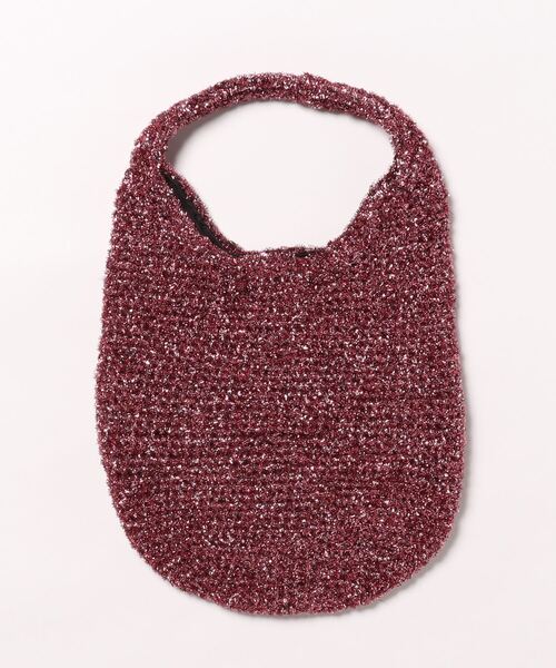 ROSE BUD（ローズバッド）の「ラメニットバッグ（ハンドバッグ・レディース・シルバー/ピンク・FREE）」の8枚目の写真