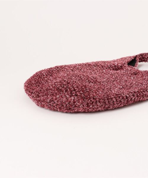 ROSE BUD（ローズバッド）の「ラメニットバッグ（ハンドバッグ・レディース・シルバー/ピンク・FREE）」の9枚目の写真