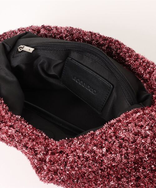 ROSE BUD（ローズバッド）の「ラメニットバッグ（ハンドバッグ・レディース・シルバー/ピンク・FREE）」の10枚目の写真