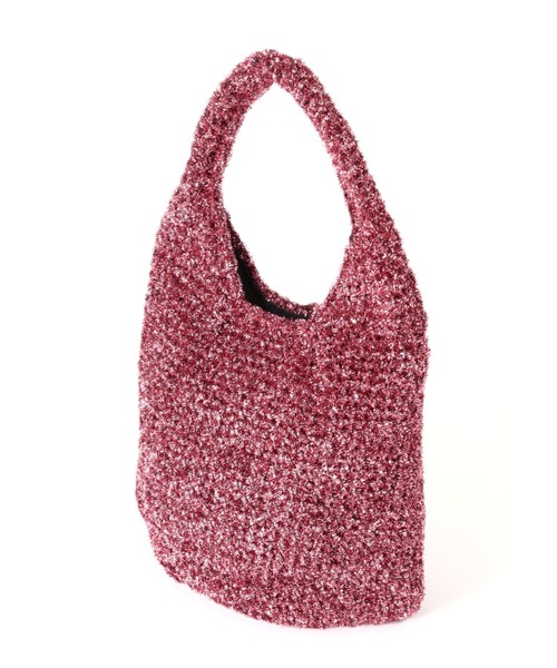 ROSE BUD（ローズバッド）の「ラメニットバッグ（ハンドバッグ・レディース・シルバー/ピンク・FREE）」の16枚目の写真