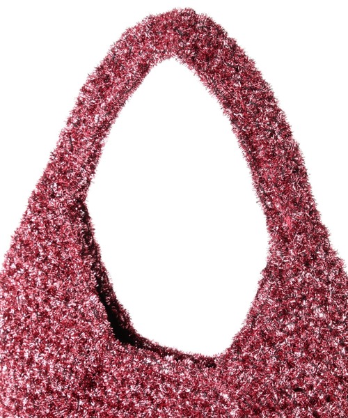 ROSE BUD（ローズバッド）の「ラメニットバッグ（ハンドバッグ・レディース・シルバー/ピンク・FREE）」の17枚目の写真