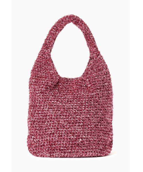 ROSE BUD（ローズバッド）の「ラメニットバッグ（ハンドバッグ・レディース・シルバー/ピンク・FREE）」の14枚目の写真