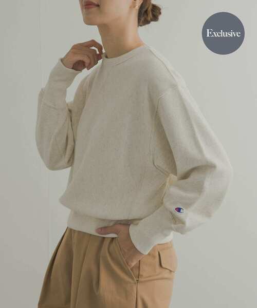 Champion（チャンピオン）の「『別注』Champion×DOORS　CREWNECK PULLOVER（Tシャツ/カットソー・レディース・ブラック/ホワイト系その他/グレー・MEDIUM）」の2枚目の写真