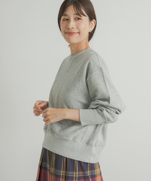即購可CONP 2024AW　新発売　トップス グレー/パープル ハーフジップ ロゴ 長袖 スウェット トレーナー 2024AW 新作