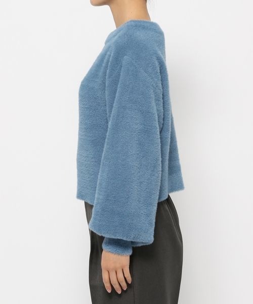 mysty woman（ミスティウーマン）の「ソフトフェザーボートネックプルオーバー　200953（ニット/セーター・レディース・オフホワイト/ブルー/ブラック・FREE）」の12枚目の写真