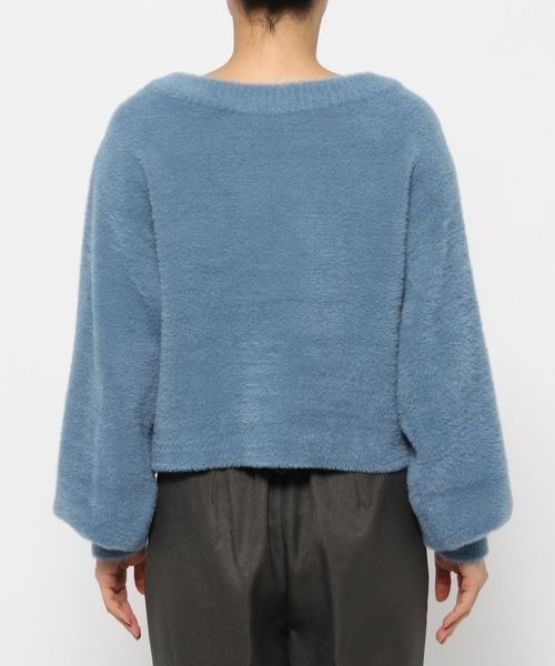 mysty woman（ミスティウーマン）の「ソフトフェザーボートネックプルオーバー　200953（ニット/セーター・レディース・オフホワイト/ブルー/ブラック・FREE）」の13枚目の写真