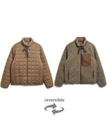 デニム&ダンガリーリバーシブルキルティングボアジャケット160カーキ緑タイオン デニム&ダンガリーリバーシブルキルティングボアジャケット160