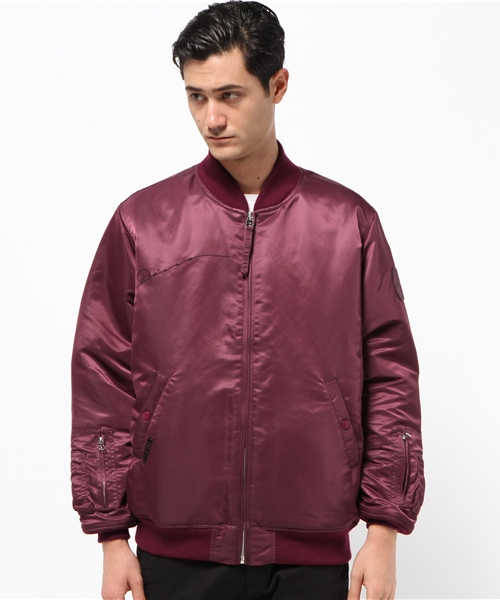 SARCASTIC（サキャスティック）の「【SARCASTIC】MA-1TYPE JACKET（ブルゾン・メンズ・バーガンディー・LARGE）」の2枚目の写真