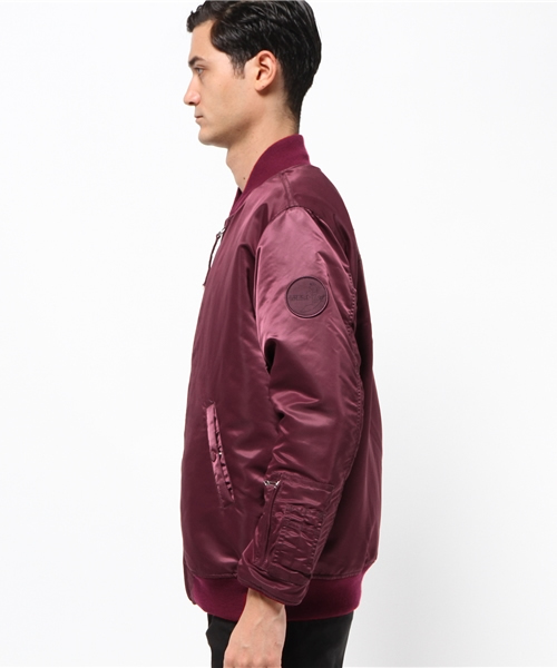 SARCASTIC（サキャスティック）の「【SARCASTIC】MA-1TYPE JACKET（ブルゾン・メンズ・バーガンディー・LARGE）」の3枚目の写真