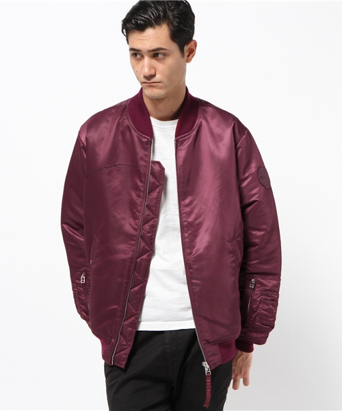SARCASTIC（サキャスティック）の「【SARCASTIC】MA-1TYPE JACKET（ブルゾン・メンズ・バーガンディー・LARGE）」の5枚目の写真