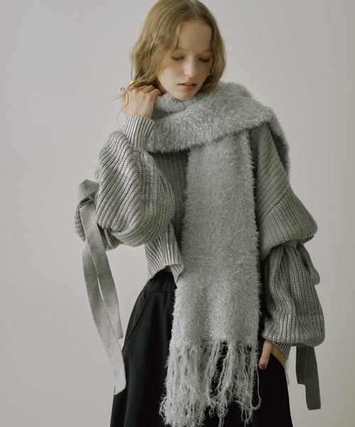 ANN DEMEULEMEESTER ニットマフラー Ann Demeulemeester // Knit Ribbed Scarf – VSP Consignment
