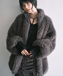 CODE A | CODE A｜w needle faux fur coat(その他アウター)