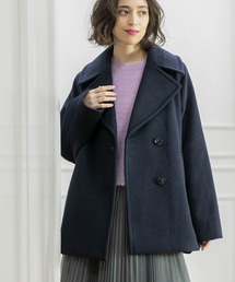 OPAQUE.CLIP | 《S-LLsize》ウールカシミヤブレンド ミドルピーコート(ピーコート)