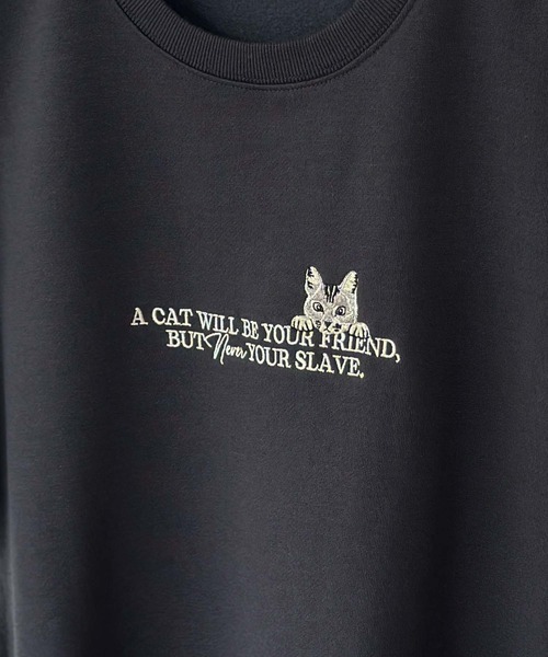 Mac-House（マックハウス）の「【別注限定展開】アニマル刺繍クルーネックトレーナー（スウェット・メンズ・チャコールグレー/ブルー/ホワイト/グリーン・M/L/XL）」の10枚目の写真