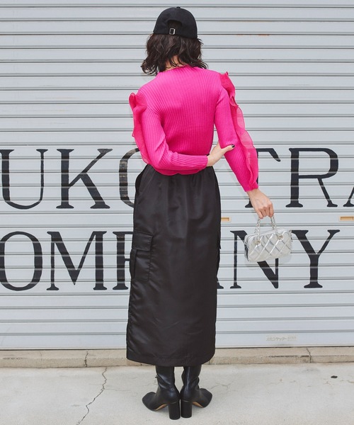 【セール】【Narcissus】ナイロンジップスカート（スカート）｜Narcissus（ナルシス）