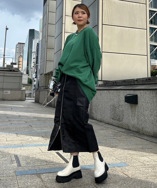 【セール】【Narcissus】ナイロンジップスカート（スカート）｜Narcissus（ナルシス）