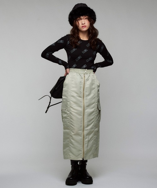 【セール】【Narcissus】ナイロンジップスカート（スカート）｜Narcissus（ナルシス）