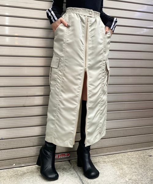 【セール】【Narcissus】ナイロンジップスカート（スカート）｜Narcissus（ナルシス）