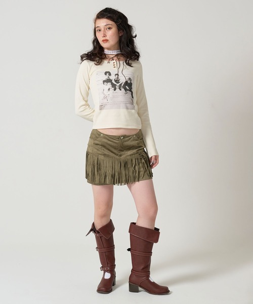 QUEEN ヘンリーネックTシャツ TINA：JOJUN TINA：JOJUN tシャツ QUEEN ヘンリーネックTシャツ レディース