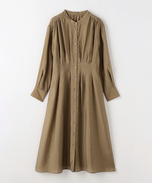green label relaxing(グリーンレーベルリラクシング)の「カッセン ウエスト タック ロングスリーブ ワンピース(ワンピース・レディース・その他1/ネイビー/ベージュ・FREE)」の13枚目の写真