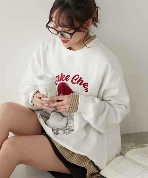 ﾆｯﾄ帽ｸﾏ裏起毛プルオーバー（スウェット）｜Another Branch olive des