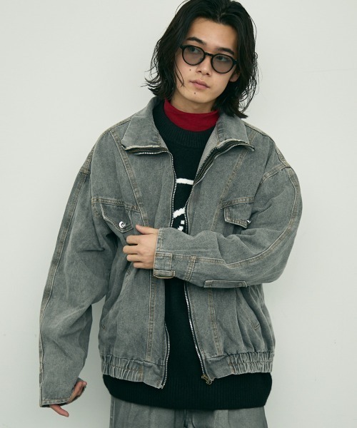 ラルフローレン ジージャン Sサイズ ジップアップ アウター デニム カジュアル セール】Reverse design zip-up denim jacket / リバース