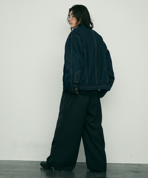 Shoowtime(ショウタイム)の「Reverse design zip-up denim jacket / リバースデザインジップアップデニムジャケット(デニムジャケット・メンズ・インディゴブルー/グレー系・MEDIUM/LARGE/X-LARGE)」の17枚目の写真